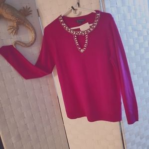 NWT Purple Pretty key hole sweater sz med